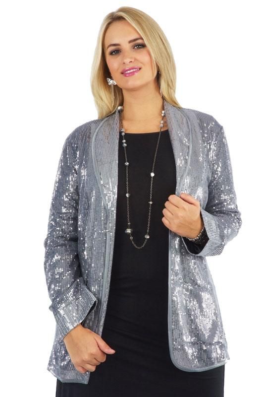 plus size silver sequin top