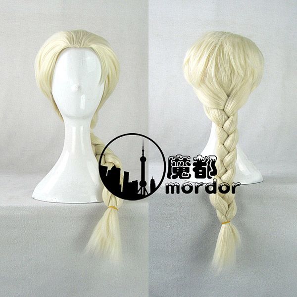 New Frozen Snow Queen Elsa Blonde Weaving Braid Cosplay Wig Free Shipping Ebay 4001