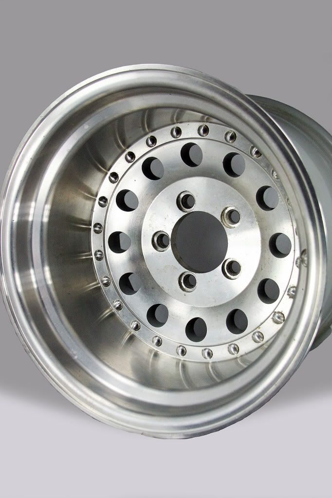 Polished 15x10" American Eagle Alloys Series 055 Wheel 5x4.5 3.5" BS