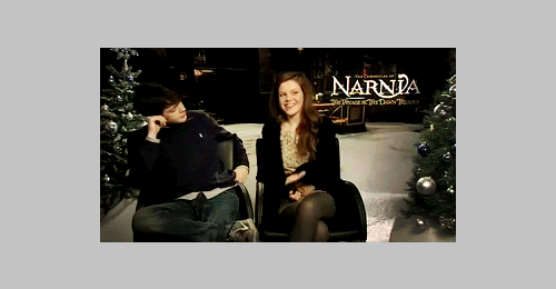 Skandar Keynes and Georgie Henley Pictures, Images and Photos