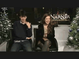 Skandar Keynes and Georgie Henley Pictures, Images and Photos