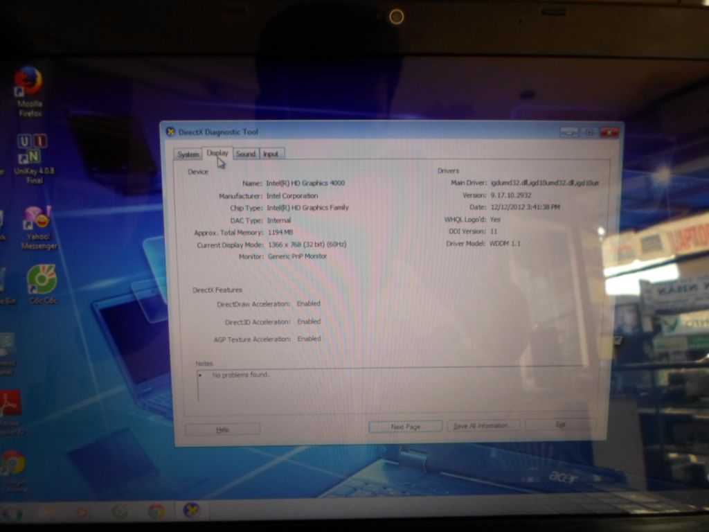 E1-571 Core i5 3230M 2.6Ghz/RAM 4G/HDD 750Gb/ 15.6' ... = 5T7 - 3
