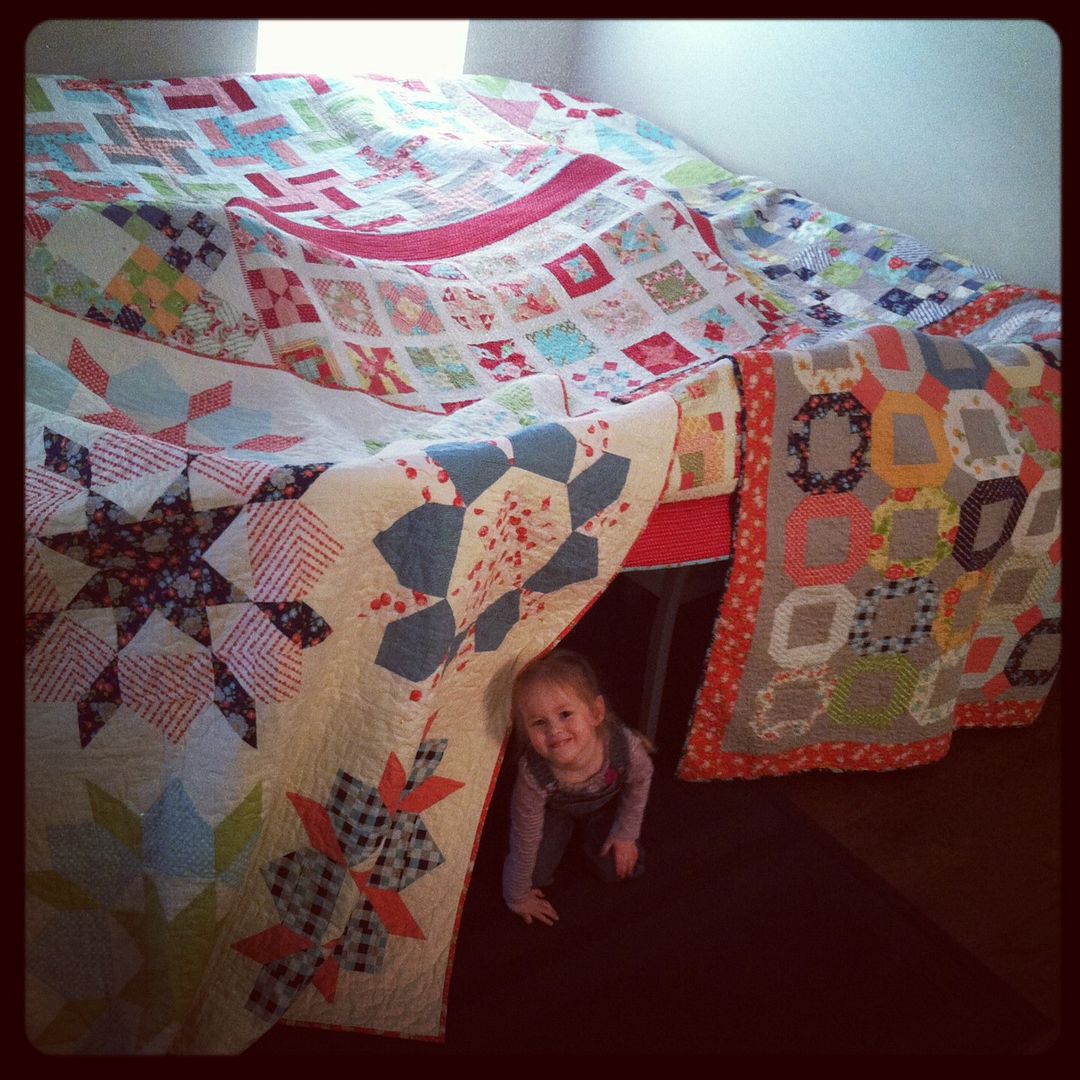Lella Boutique's pretty quilt fort