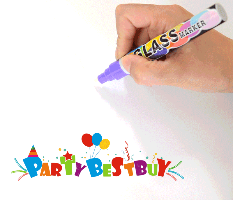 New 2X 6mm Liquid Chalk Marker White Bullet Chisel Tip Board Window Pen