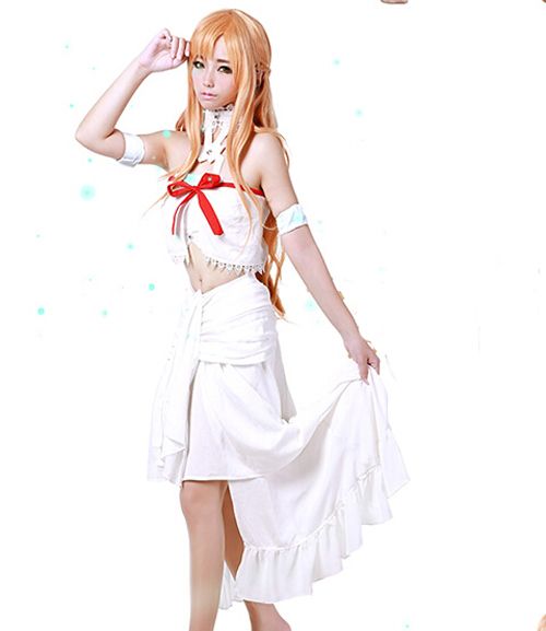 Sword Art Online Yuuki Asuna Alfheim Online ALO Cosplay Costume Full ...