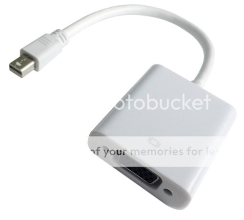 Thunderbolt Mini Display Port to VGA Cable Adapter Converter MacBook Air Pro
