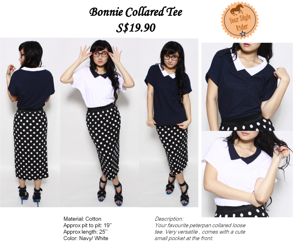 7 bonnie collared tee