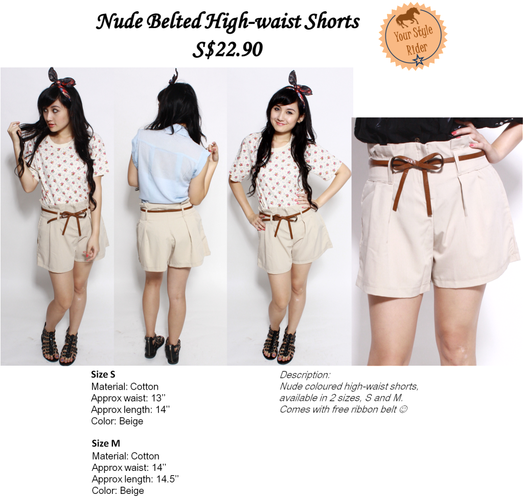 10 belted high waist shorts