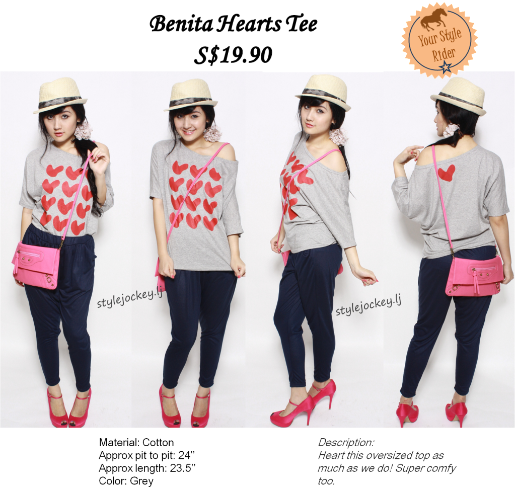 8 benita hearts tee