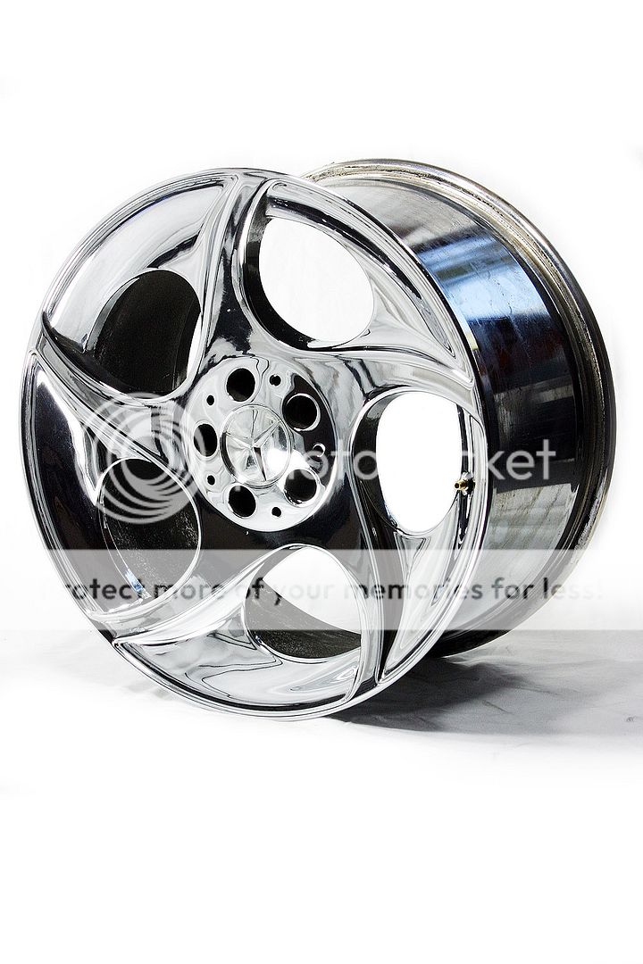 18 Factory Chrome Mercedes SL Wheels 65324 65325 Turbine Style