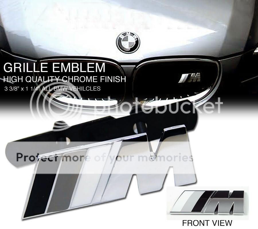 BRAND NEW 3D BMW ///M LOGO M3 FRONT GRILLE GRILL EMBLEM  
