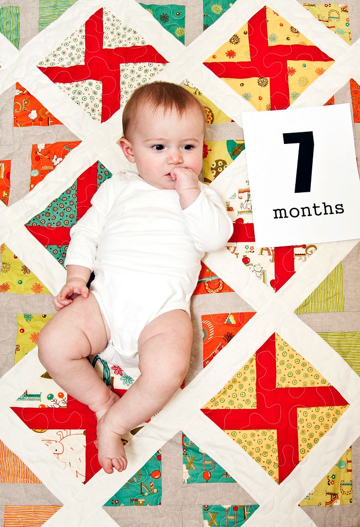 The North Wind baby boy quilt by Lella Boutique. Make it with 2 charm packs (precut 5" squares) or 7 fat quarters. 